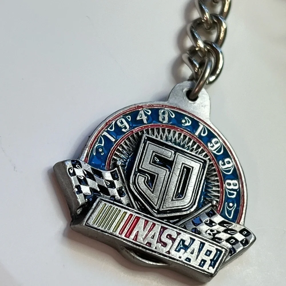 Nascar 50 Year Keychain  1948-1998 American Made